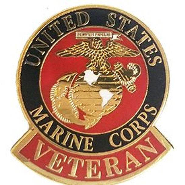 USMC Logo Veteran Pin  (1 1/8")