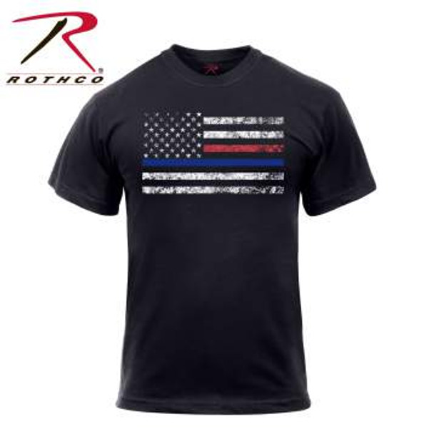 Rothco Red and Blue Line Flag T-Shirt