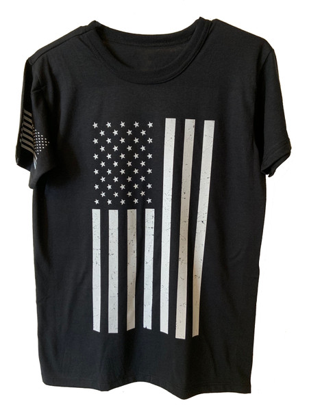 American Distressed Flag T-Shirt Tee Made in USA