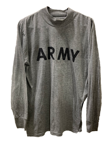 Original Military Grey Army PT Shirt Long Sleeve Physical Training