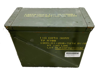 M592 30mm Ammo Can Large Military Metal Can Made in USA - SGT TROYS