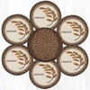 10" Golden Wheat Trivets in a Basket Set TNB-802