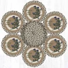 10" Thistle & Vine Trivets in a Basket Set TNB-826