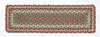 8.25"x27" Buttermilk/Cranberry Stair Tread C-413