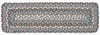 8.25"x27" Taupe/Ivory/Light Blue Stair Tread C-911