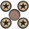 Black Star Coasters in a Basket Set CNB-099