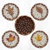 Fall Harvest Leaf Coasters in a Basket Set CNB-222