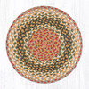 15.5" Olive/Burgundy/Gray Chair Pad CH-024
