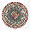 15.5" Buttermilk/Cranberry Chair Pad CH-413