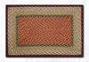 Burgundy/Mustard Oblong Rug RC-019