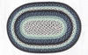 20"x30"-6'x9' Blueberry/Cream Oval Rug C-312