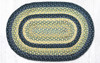20"x30"-27"x45" Breezy Blue/Taupe/Ivory Oval Rug C-362
