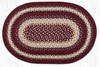20"x30" Burgundy/Gray/Cream Oval C-791
