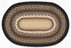 20"x30"-27"x45" Brown/Tan/Ivory Oval Rug C-895