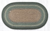 Dark Green Oval Rug C-013