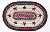 20"x30" Burgundy Stars Rug OP-344