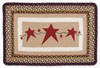 20"x30" Primitive Stars Burgundy Rug PP-019