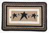 20"x30" Primitive Stars Black Rug PP-313