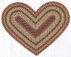 20"x30" Burgundy/Gray/Cream Heart Rug HC-357