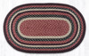 27"x45" Burgundy/Black/Tan Oval C-344