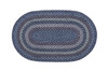 27"x45" Blue/Gray/Burgundy Oval C-913
