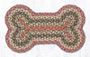 13"X22" Olive/Burgundy/Gray Dog Bone Rug DB-024