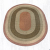 8'x11' Olive/Burgundy/Gray Oval Rug C-024