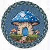 10" Blue Mushroom House Trivet MSPR-245