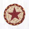 5" Burgundy Star Coaster IC-357