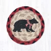 5" Bear Red Stripe Scarf Coaster IC-396