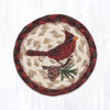 5" Cardinal Pinecone Coaster IC-417
