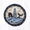 5" Nautical White Whale Lighthouse Coaster IC-443