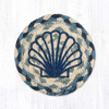 5" Blue Scallop Coaster IC-525