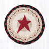 7" Primitive Star Burgundy Coaster LC-019