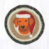 7" Santa Hat Dog Coaster LC-508