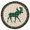 10" Green Plaid Moose Trivet MSPR-116