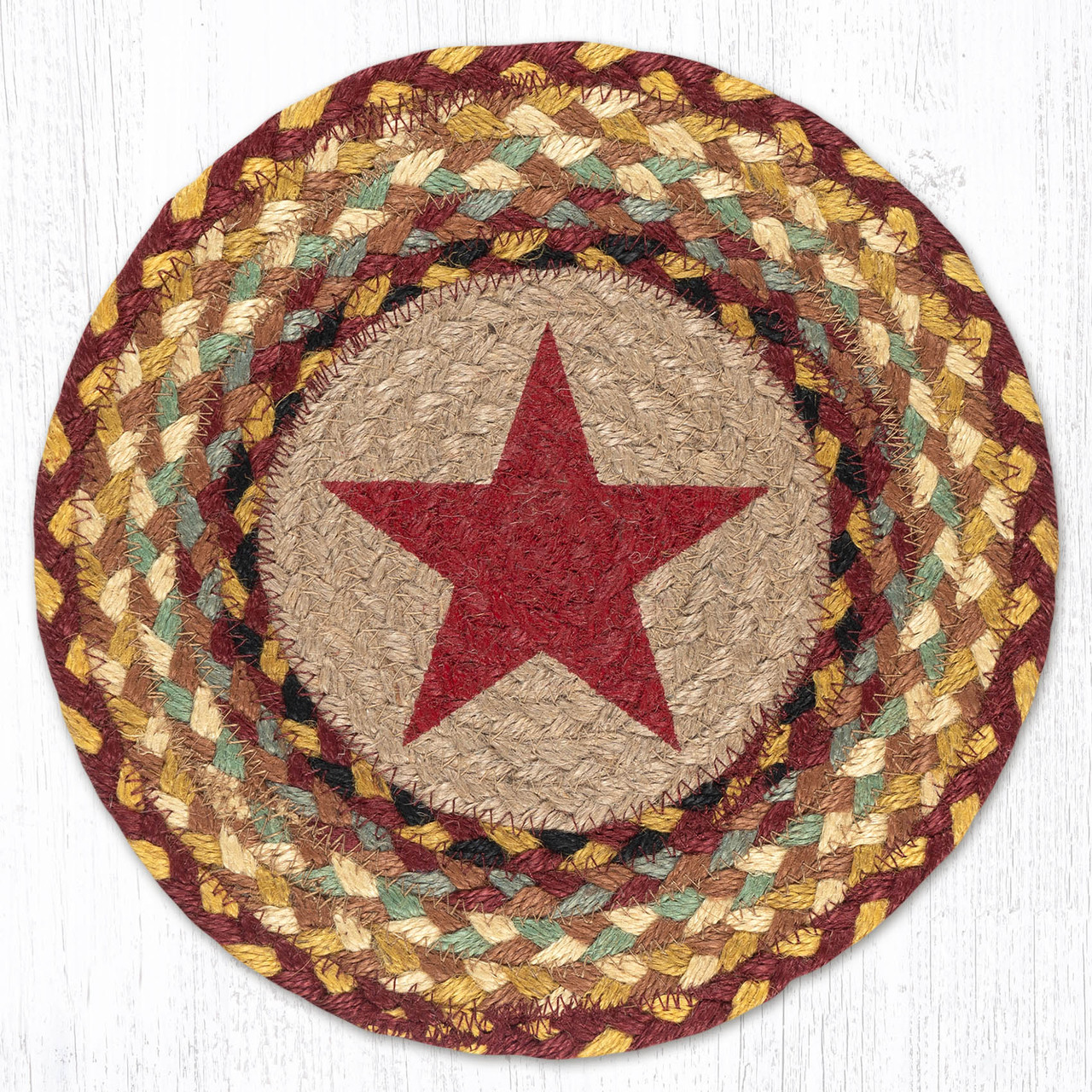 10" Burgundy Star Trivet MSPR-357