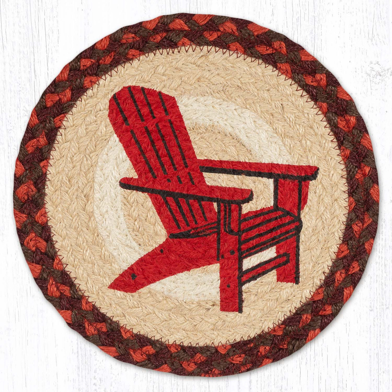 10" Red Adirondack Chair Trivet MSPR-417