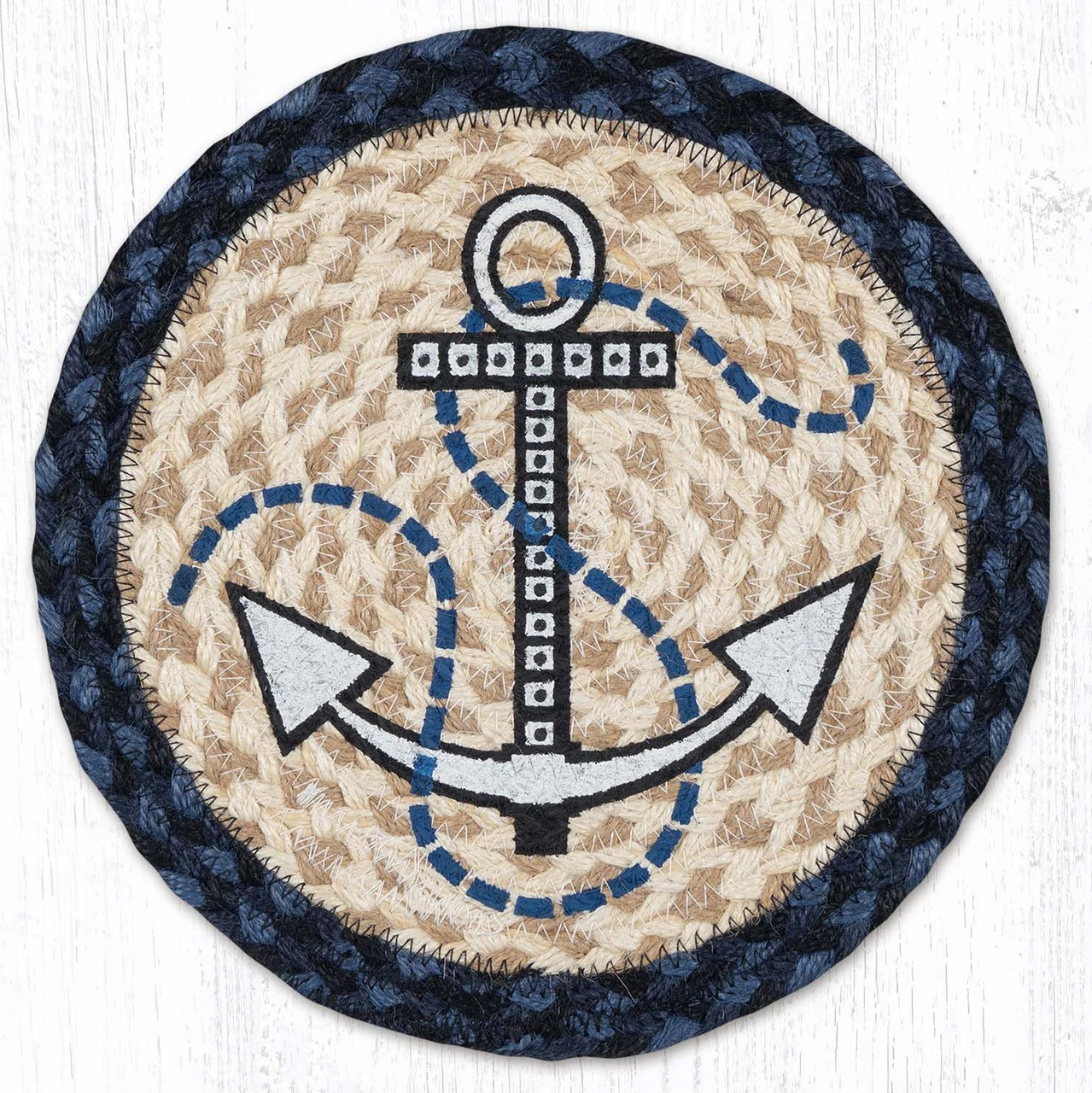 10" Nautical White Anchor Trivet MSPR-443