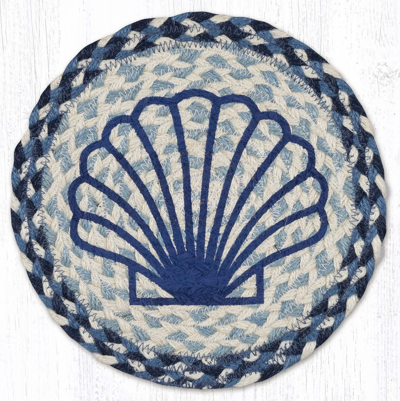 10" Blue Scallop Trivet MSPR-525