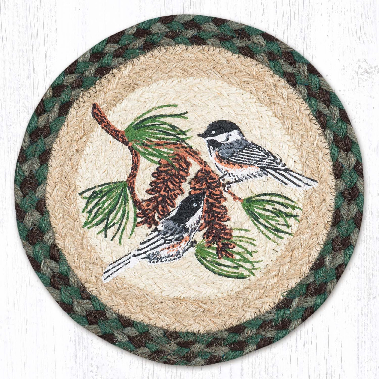 10" Chickadee Pinecone Trivet MSPR-577