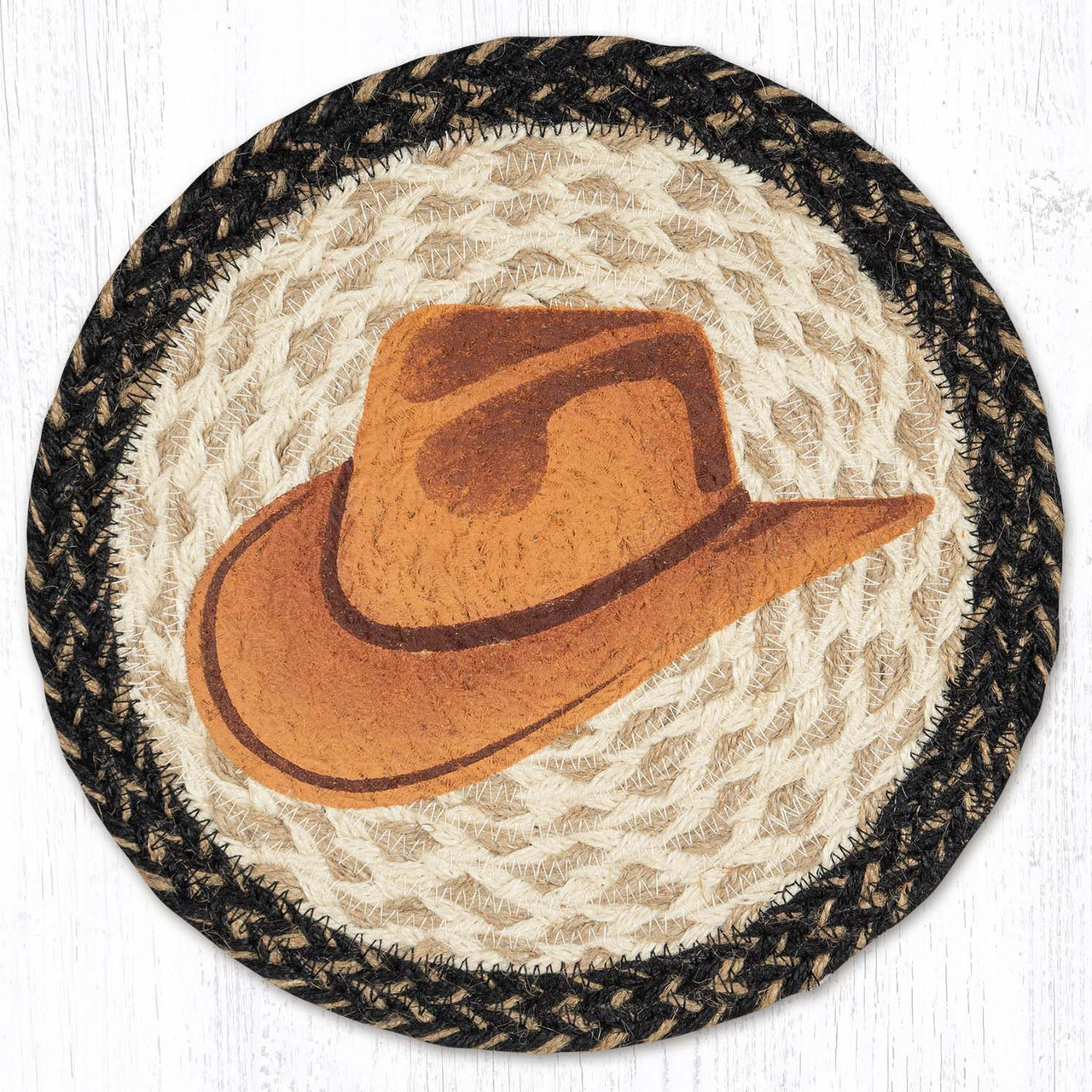 10" Tan Cowboy Hat Trivet MSPR-9-093