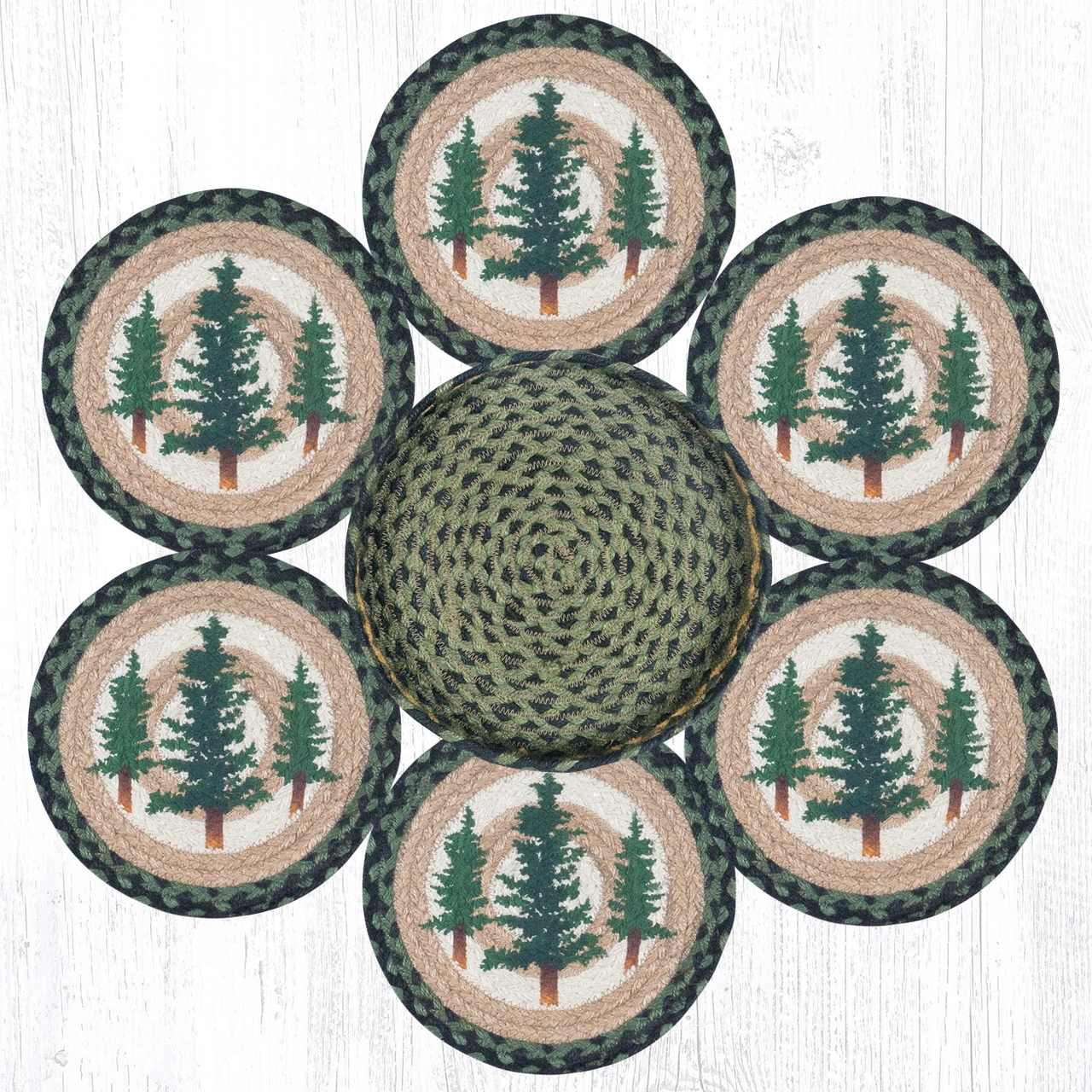 10" Tall Timbers Trivets in a Basket Set TNB-116
