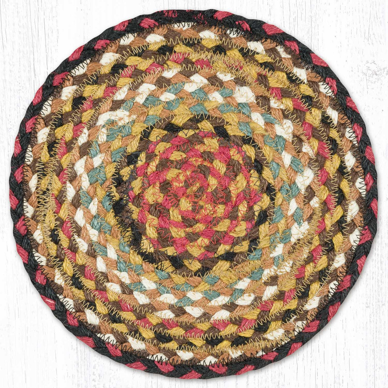 10" Burgundy/Mustard/Ivory Trivet MS-319
