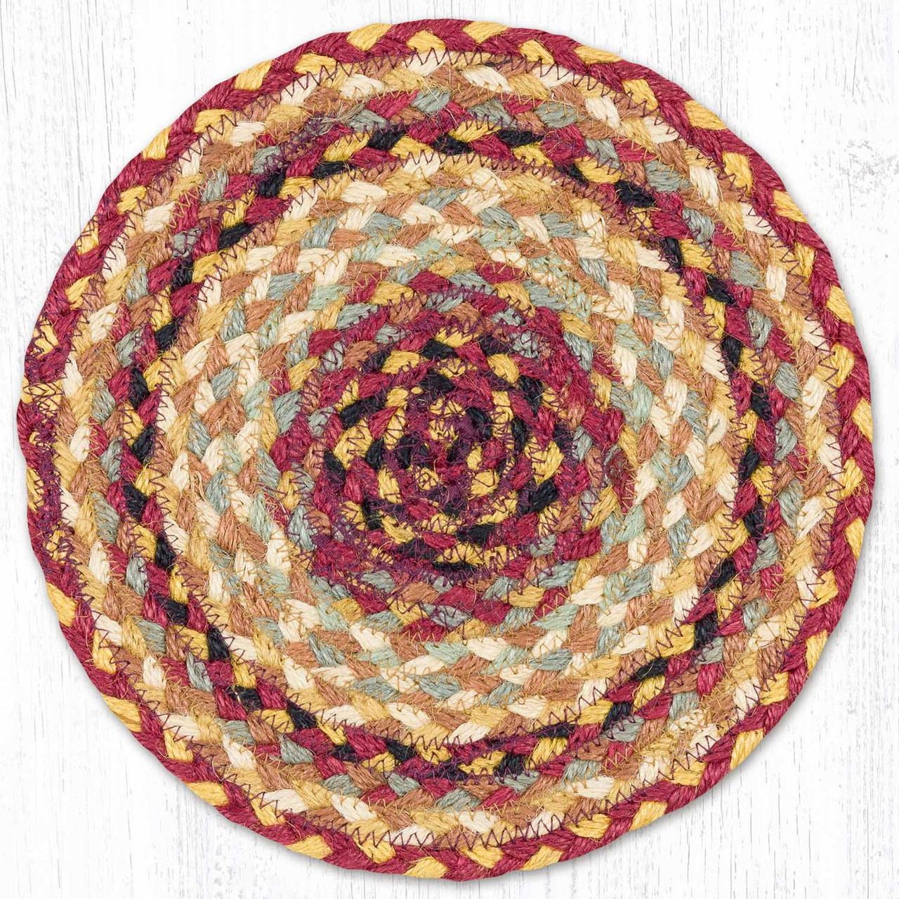 10" Burgundy/Gray/Cream Trivet MS-357