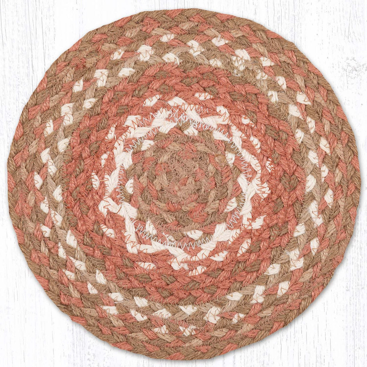 10" Taupe/Ivory/Peach Trivet MS-914