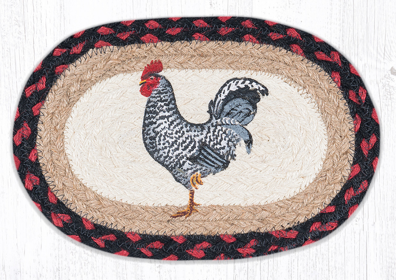 7.5"x11" Black White Rooster Swatch" OMSP-602