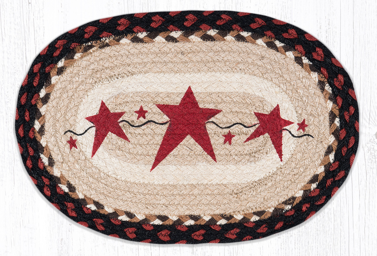 10"x15" Primitive Stars Burgundy Miniature Swatch MSP-019