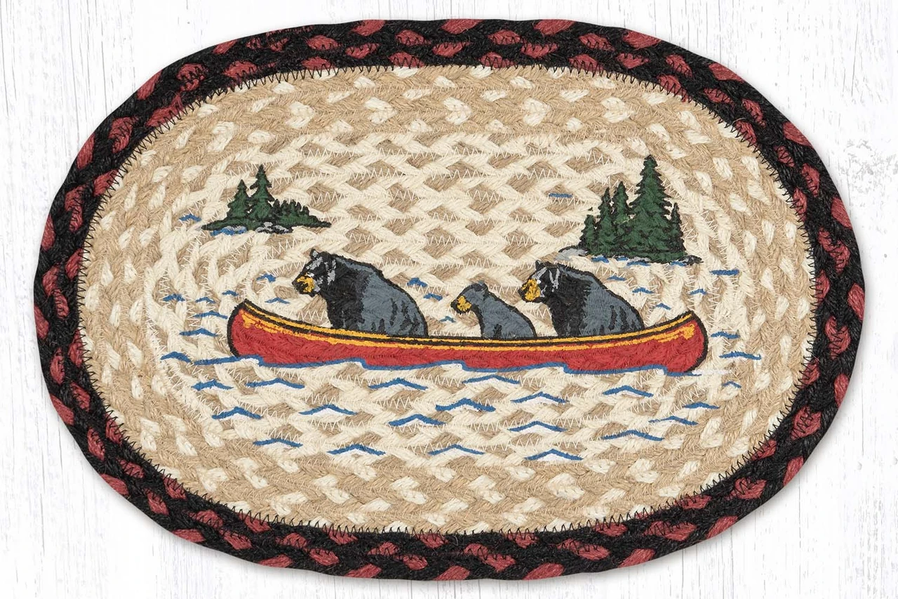 10"x15" Bears in Canoe Miniature Swatch MSP-396