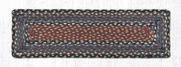 8.25"x27" Burgundy/Blue/Gray Stair Tread C-043